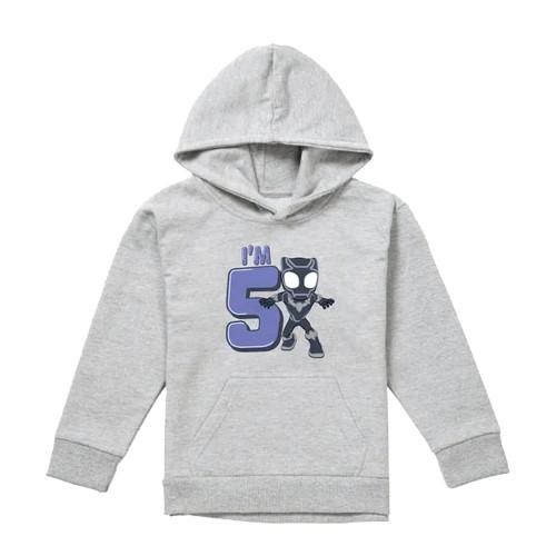 Black Panther Childrens/Kids Cute 5th Birthday Hoodie