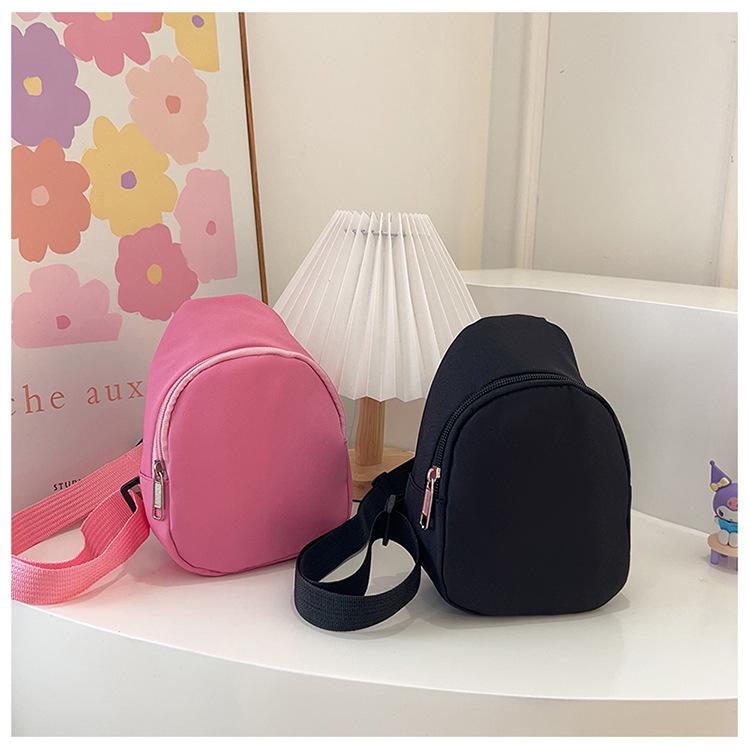 Solid Color Chest Bag Single Shoulder Crossbody Bag Lightweight Versatile Gift