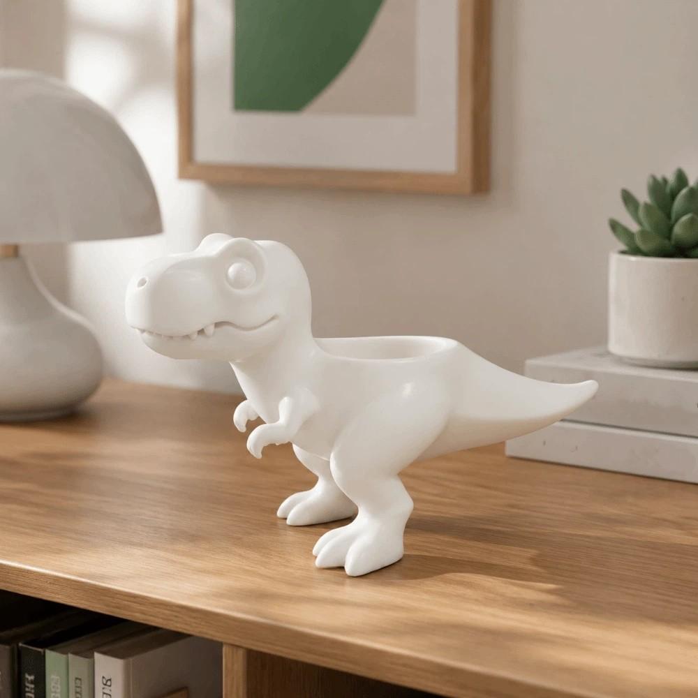 3D Printed Dinosaur Flowerpot Ornaments Mini Potted Planter Dinosaur Statue T-Rex Plant Pot Gift