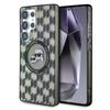Karl Lagerfeld Vāciņš Button Karl & Choupette Heads On Kl Pattern Magsafe Priekš Samsung Galaxy S25 Ultra Melns