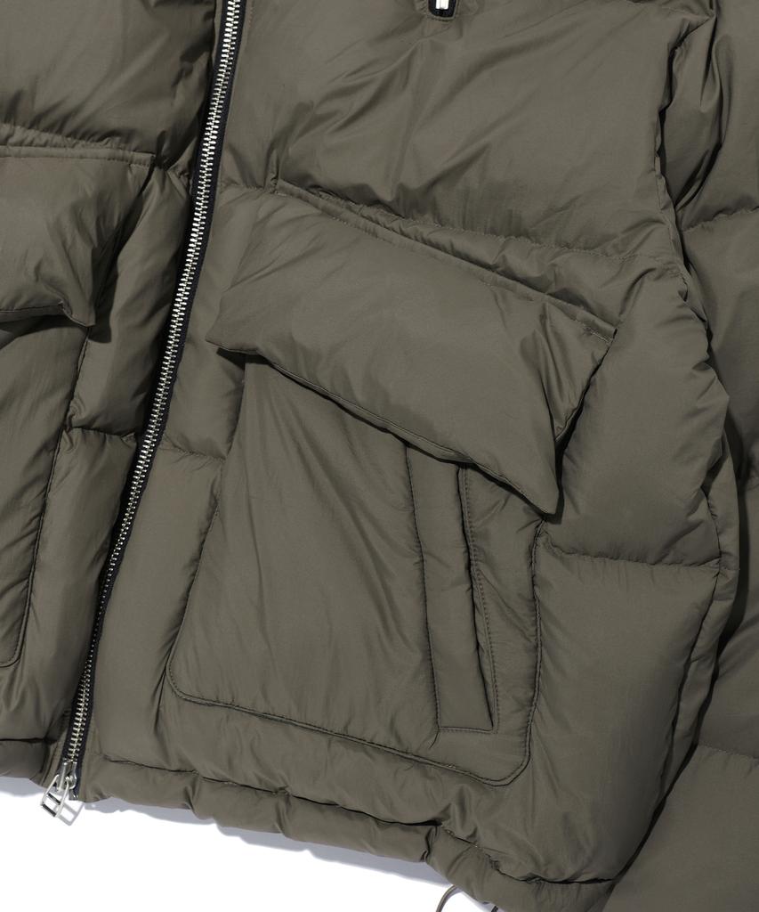 Iey Double Zip-Up Down Jacket Beige