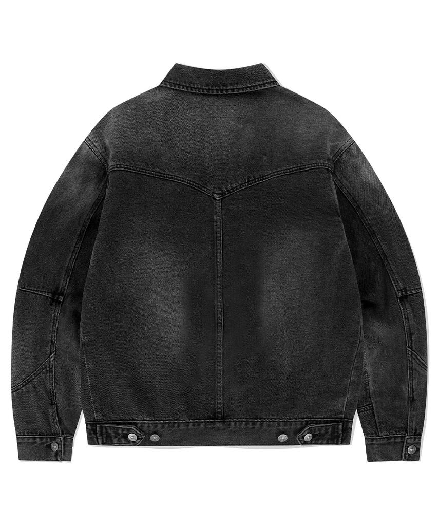 Mahagrid Western Denim Jacket Black(Mg2Efmd115A)