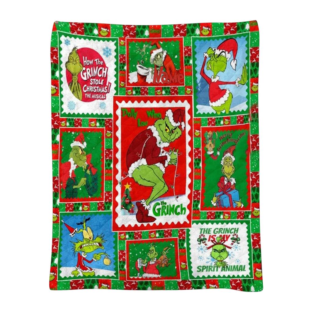 Printed Flannel Blanket Is Thick And Warm For Christmas, Suitable For The Elderly And Children To Keep Warm In Winter