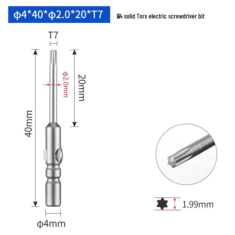 4mm Torx Hex Star-Shaped Electric Screwdriver Bit Head
