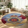 Royal Engineers A.F.C Printed Round Crystal Velvet Rug Soft Non Slip Floor Carpet For Bedroom Holiday Gift