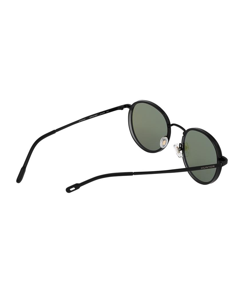 Heonteoaiweeo [Unisex] Round Titanium Sunglasses - Blue Htc32
