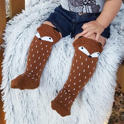 Lovely Cartoon Fox Panda Baby Socks Knee High Girls Boys Toddler Socks Long Tube Animal Infant Soft Cotton Socks Kids 0 To 3 Y