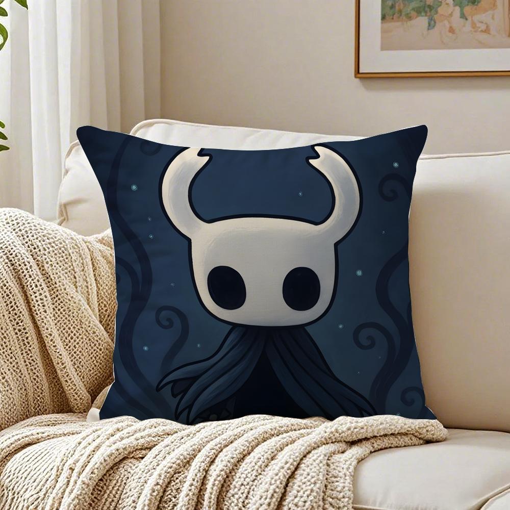 Indie Game The H-Hollow Knight Cushion Cover Linen Pillowcase Soft For Sofa Bed Home Room Decor