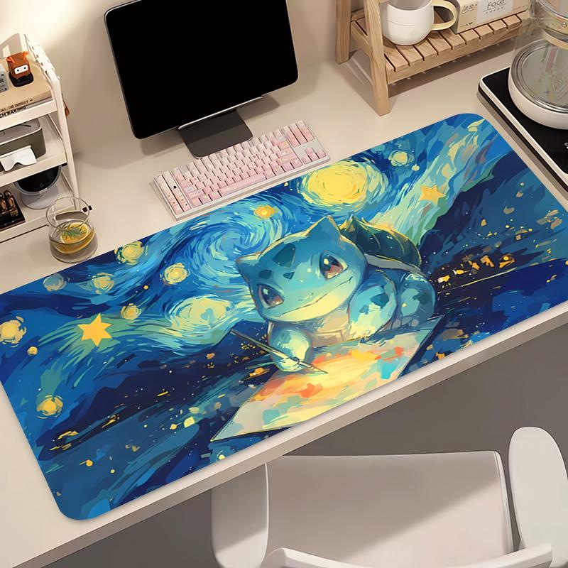 Anime Mouse Pad Pokemon Bulbasaur Professional eSports Game Players Speed Lock Edge Game Extended Desk Mat Mousepad Keyboard Mat