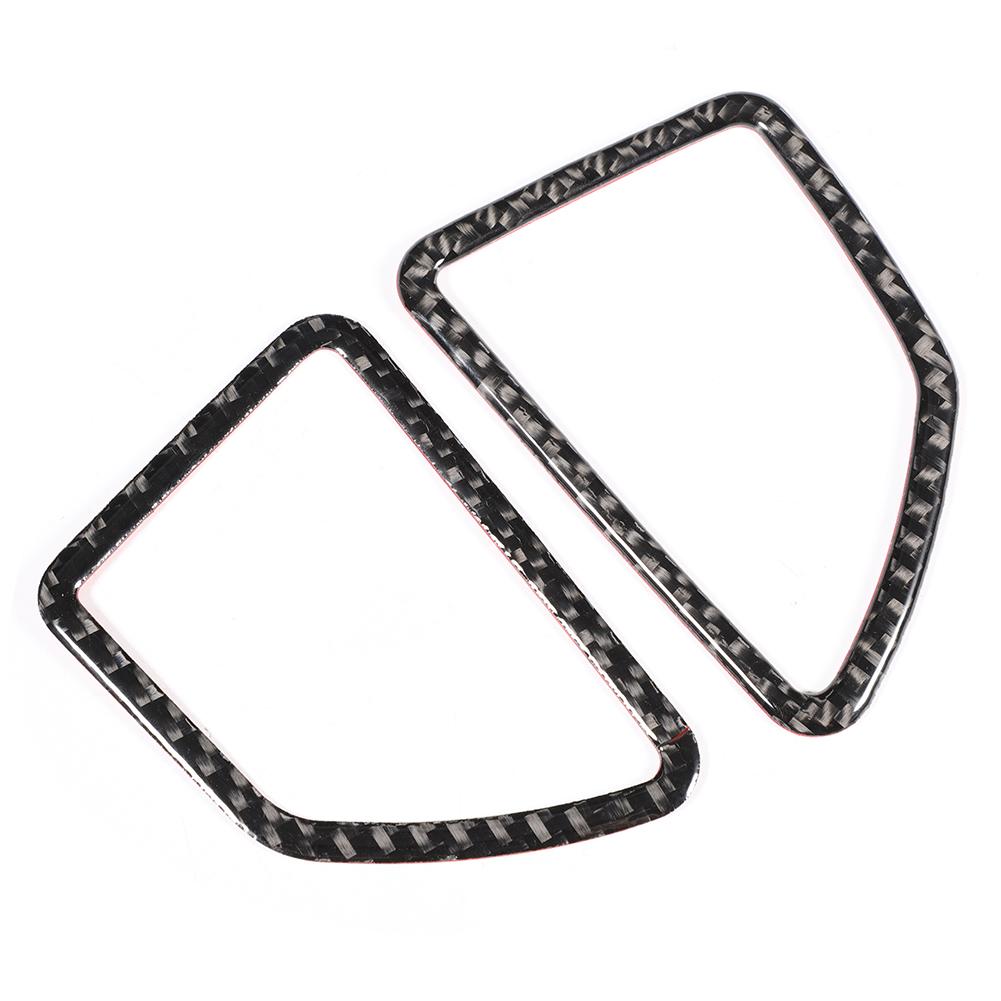 2pcs Left Drive Carbon Fiber Dashboard Air Vent Panel Cover Trim Decoration Fit for X5 X6 E70 E71 2008 2013