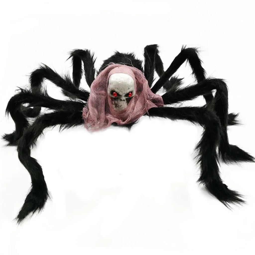 Halloween Decoration: SpiderGhost Festival Horror Props: RealisticSkull Spider