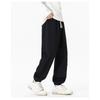 Men's Gray Heather Drawstring Joggers - Oversized Casual Streetwear Sweatpants with Elastic Cuffs