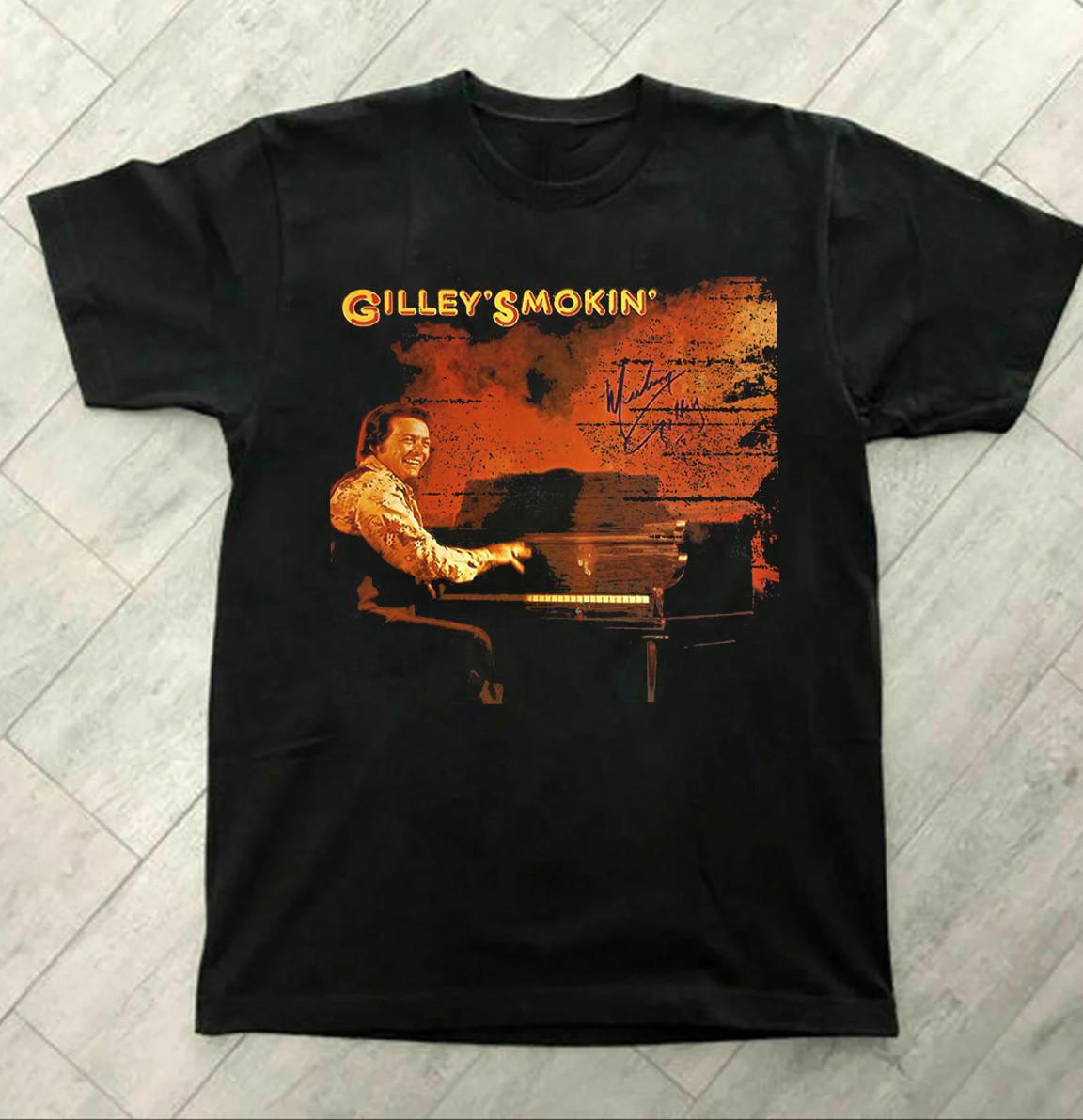 Mickey Gilley Signed Gilley Smokin Adult Shirt Men Women Cotton Tee SB109 4XL