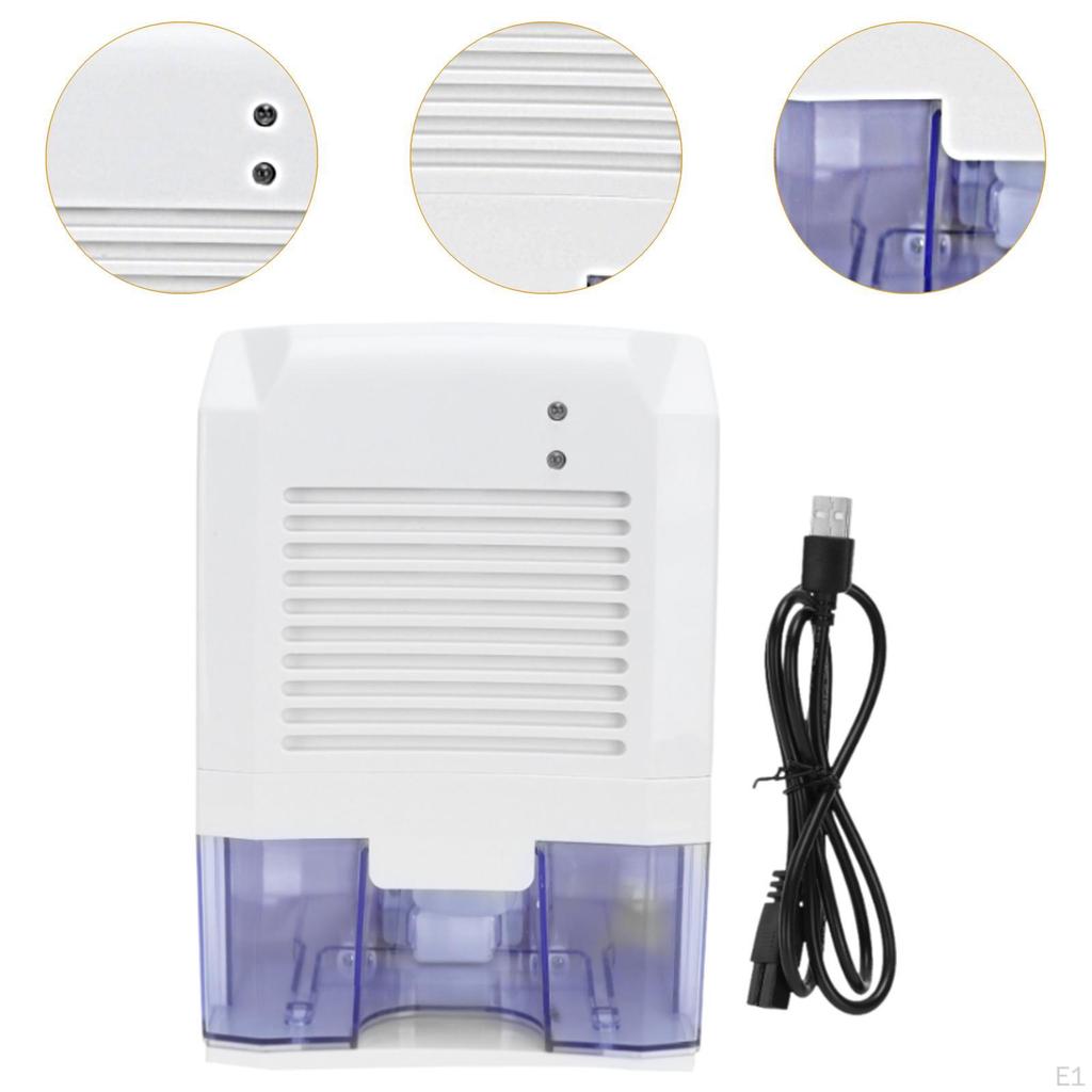 Small Dehumidifier Mini Moisture Dryer Machine Low Noise USB Air Auto Shut Off for RV