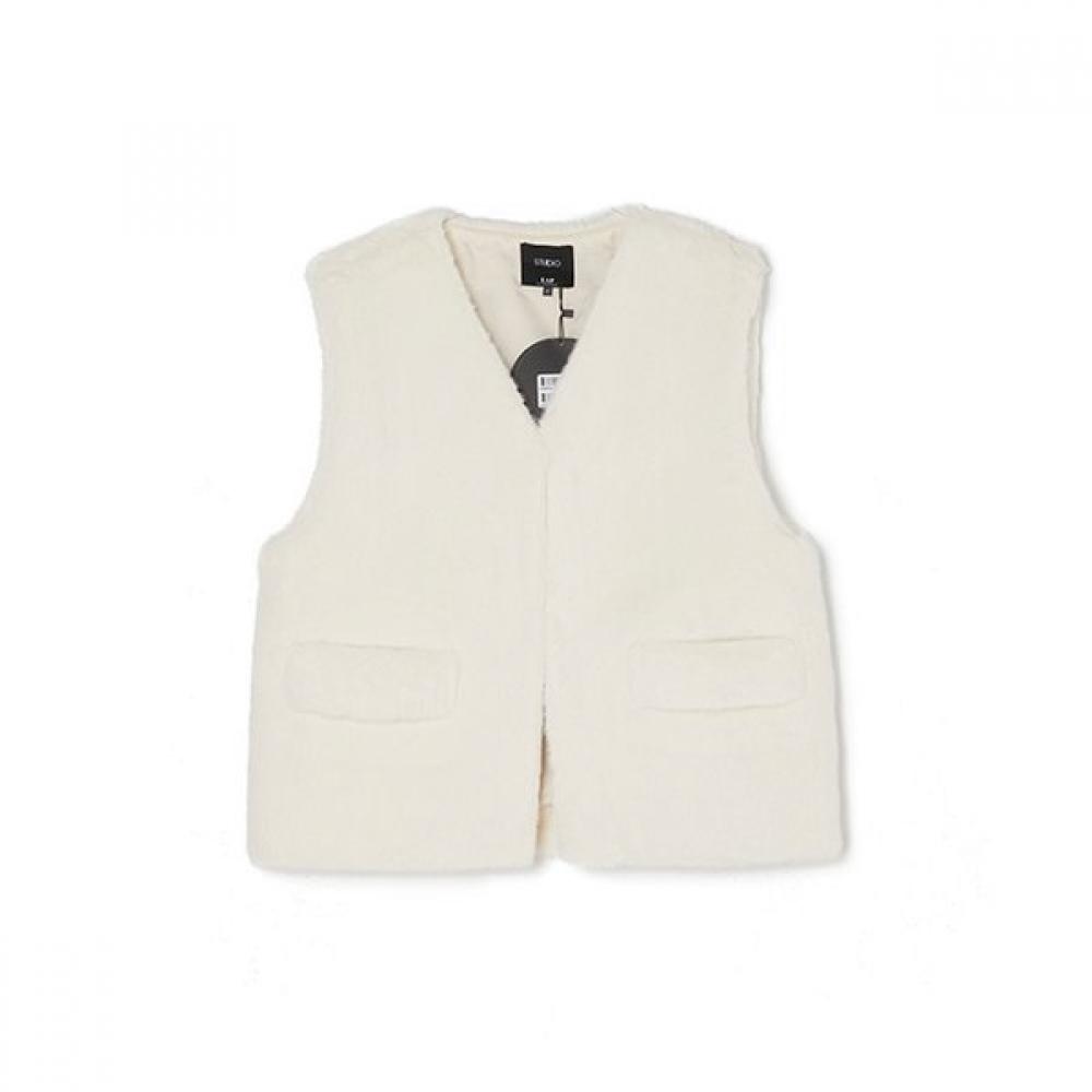 LAP Pocket Point Feather Knit Vest An4fva60