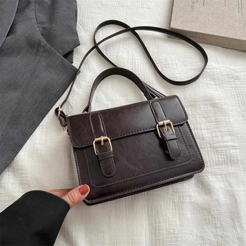 Neue Wintermode Kleine Tasche für Frauen Einfarbig Hand-gehalten One-Shoulder Fashion Retro Umhängetasche Kleine Quadratische Tasche