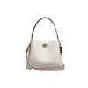 Willow Serie 32 Color-Block Abnehmbarer Schultergurt Leder Eimer Tasche Damen Taschen Weiß C2590-B4CAH