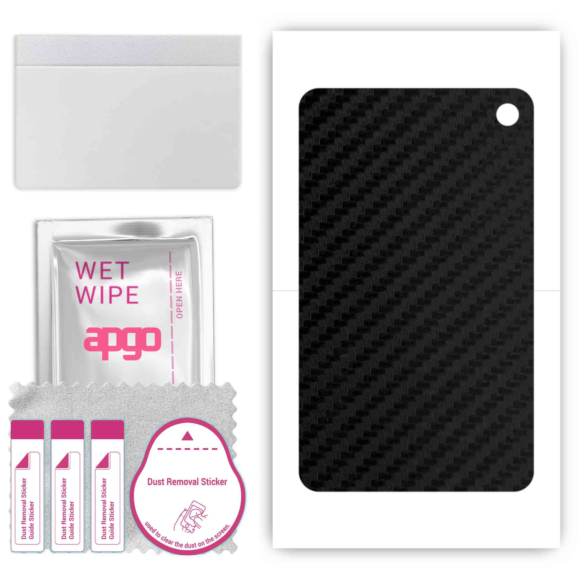 

apgo Protective Skin Sticker for the back compatible with Amazon Fire HD 10 Plus 2021, Wrap Film, Foil, Vinyl - Pattern Carbon Black