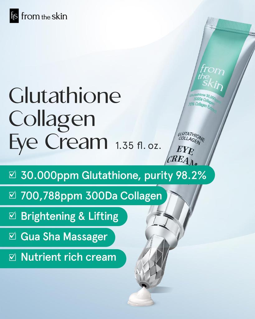 From the Skin Glutathione Collagen Eye Cream 40ml Contains glutathione