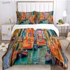 Van Gogh Kunst Niedlich Kawaii Bequemer Bettbezug Steppdecke Kissenbezug Bettwäscheset Kinder Schlafzimmer Dekoration Heimtextil
