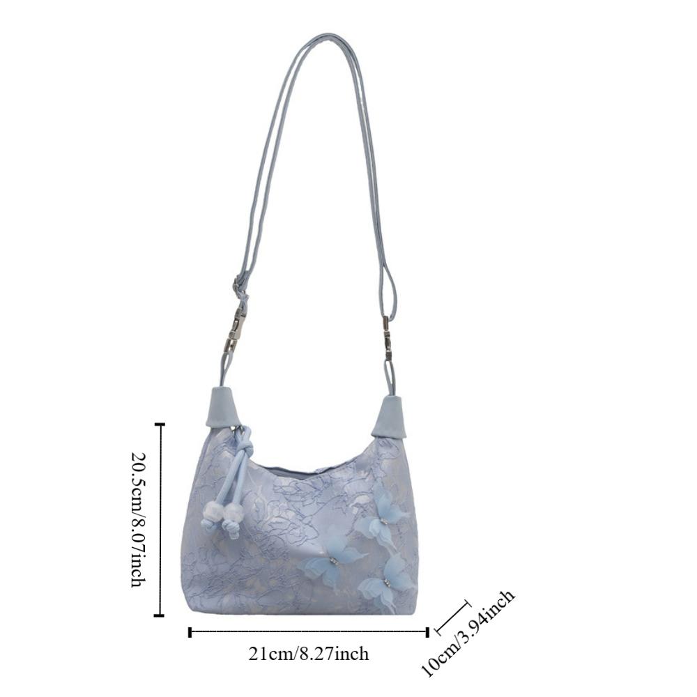 Butterfly Hanfu Embroidery Handbag Canvas Cheongsam Bag Retro New Chinese Style Handbag  Party