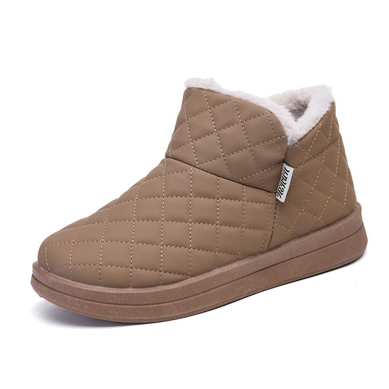 New Cotton Shoes, Women's Thickened Snow Boots, High-top Soft-soled Anti-slip One-foot Lazy Shoes, Thick-soled Shoes