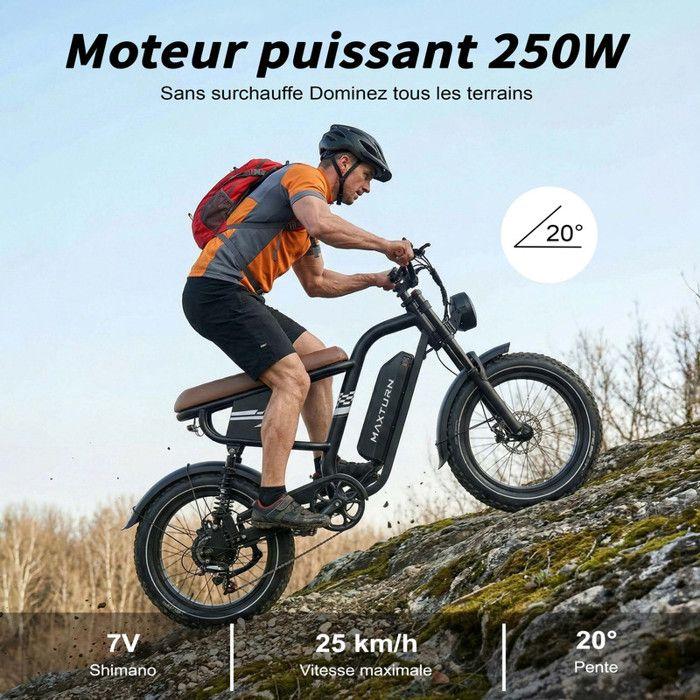 Bicicletta elettrica - Maxturn MX10 - Motore 500 W - Batteria 48V 13,5Ah - Autonomia 80–100 km - Ruote 20"
