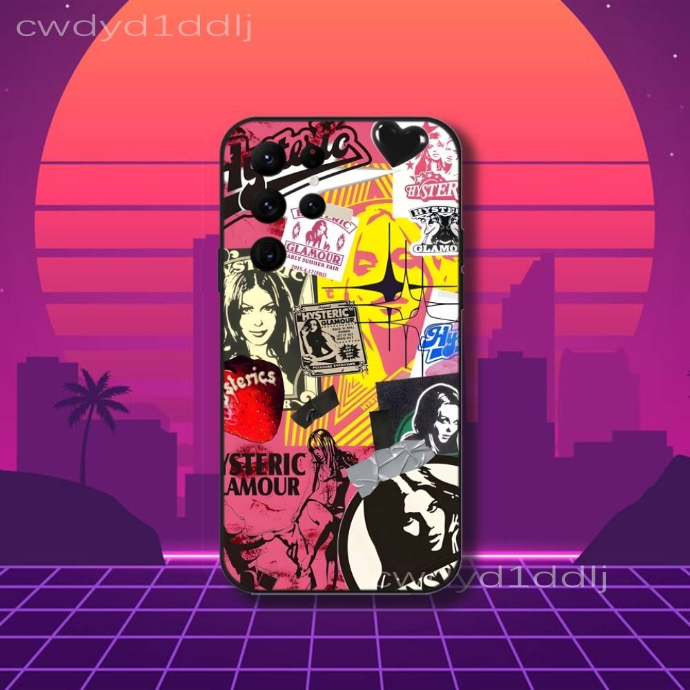 H-Hysteric-S Girl G-Glamour Phone Case For Samsung S10,S21,FE,S21 ,S26,S25,S24,S23,Ultra,S9,S22,Plus Black Shell Cover