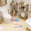 1:12 Scale Miniature Toilet Brush And Holder Set Realistic Dollhouse Bathroom Accessory for DIY Crafts Pretend Play