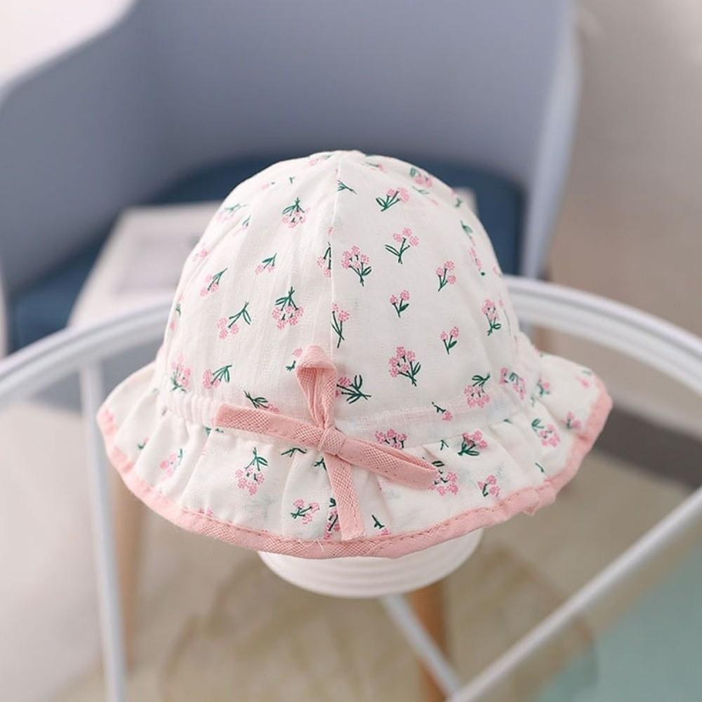 Breathable Kids Sun Hat Lovely Bow Infant Hat Soft Fisherman Hat  UV Protection