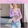 Spring Womens Wool Knit Cardigan With Vneck Long Sleeve Designer Top For Casual Wear
