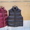 Winter new glossy leave-in waterproof stand-up collar down vest women's down thickened down jacket vest loose