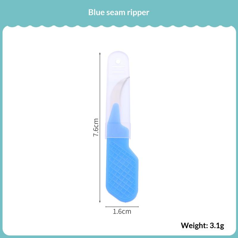 1Set Blue Sewing Ripper Kit With Thread Ripper Seam Ripper And Scissors For Removing Stitches