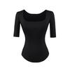 2026 Spring/Summer Women's Off-the-Shoulder Square Neck Mid-Sleeve Top