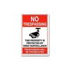 Tin Sign No Trespassing Warning Sign 24 Hour Video Surveillance Metal Board Poster Bar Home Decor Plate Warn Signs Wall Plaques