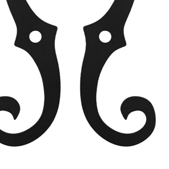 Yousheng 1 Pair Cast Iron Shutter Fasteners with Screws Weatherproof Rust Resistant Powder Coated Decorative S-Shaped External Shutter Dogs Tiebacks