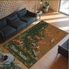 Animals Theme Crystal Velvet Floor Rug Personalized Custom Name Text Warm Carpet Home Decoration