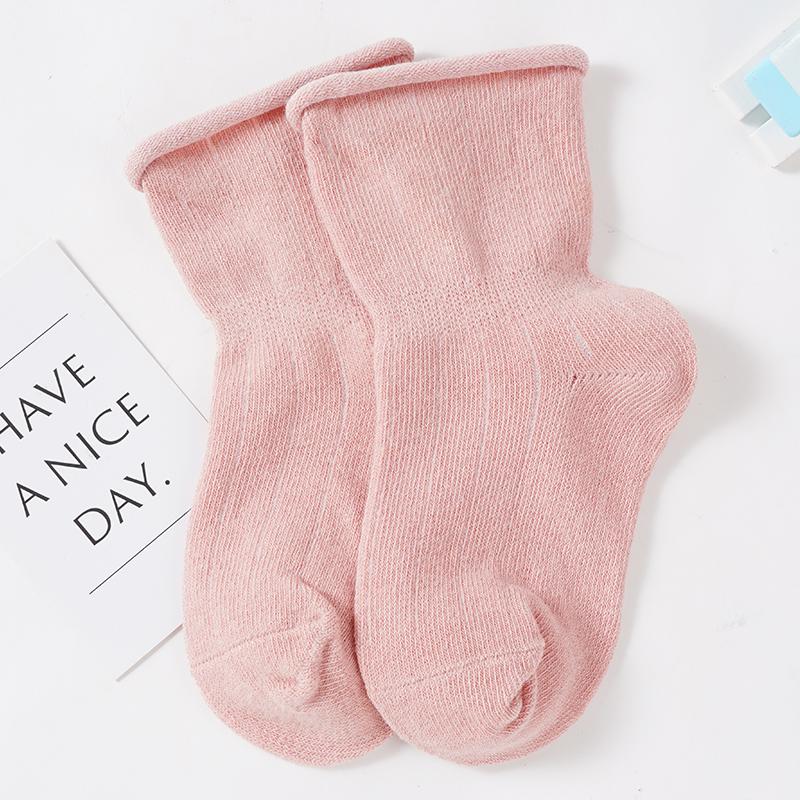 Newborn Simple Solid Color Boneless And Comfortable Skin-Friendly Ankle Socks Children's Combed Cotton Short Tube Casual Socks