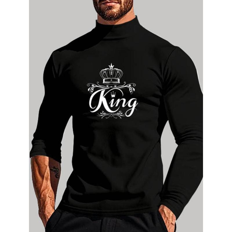 

Oversized Long Sleeve T-Shirt, Cotton Polyester Mix, Solid Navy, Loose Comfortable Street Style XXL