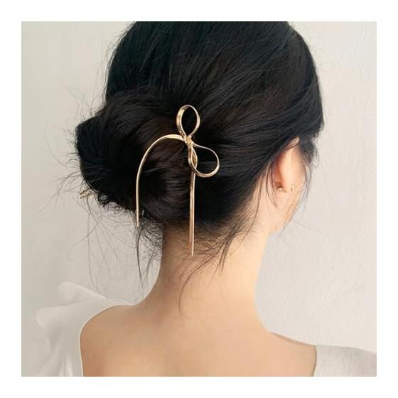 Kanzashi Hairpin Hair Accessory Japanese Style Pearl U-Comb for Wedding Kimono Coming-of-Age Ceremony Recital Butterfly Knot-G