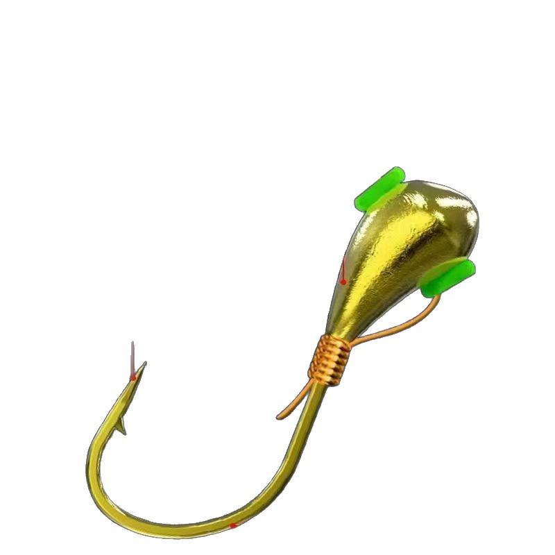 Xiao Jin Tuo Tiantou Traditional Copper Head Fishing Line Set with Jin Hai Xi Hooks