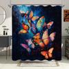 Enchanting Butterfly Shower Curtain - Waterproof, Anti Mold, Vibrant Colorful Butterflies Create Magical Art Bathroom Decoration