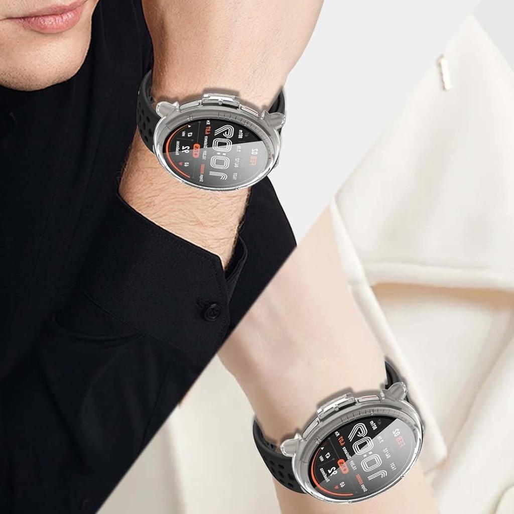 PC Hollow Case For Amazfit Active 2 (A2437) Protector Samrt Watch Strap Bezel Ring Cover Bumper For Huami Amazfit Active2 Shell