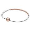 Three-Section Chain Original Design 925 Silver Bracelet Women Bracelet Rose-Gold 588143