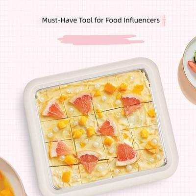 316 Stainless Steel Ice Cream Maker Tray Portable Cold Yogurt Maker for Desserts Baby Food At Household or Outdoor