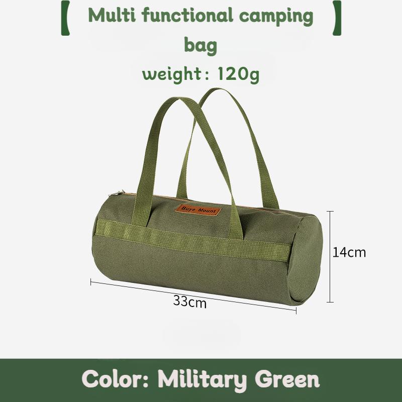 

Outdoor Camping Cylindrical Large Capacity Canvas Storage And Organizing Bag Tent Accessories Ground Nail Wind Rope Storage Bag