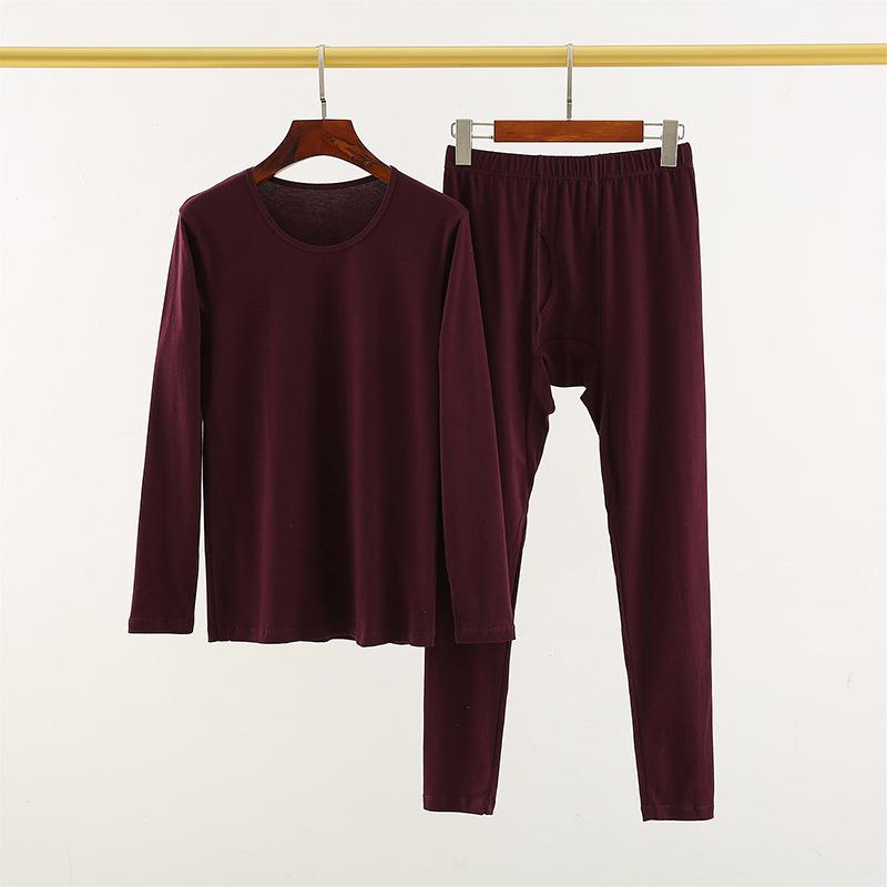 Men s Autumn/Winter Thin Lycra Cotton Base Layer Set: Warm Underwear & Knitwear Pants 3XL Lycra Cotton