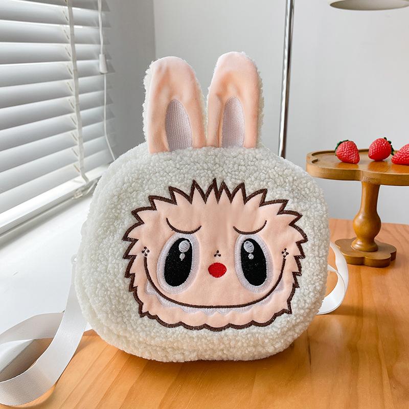 Children's Labubu Crossbody Bag, Cartoon Backpack, Matt Coin Purse, Girls' Bubble Plush Bag