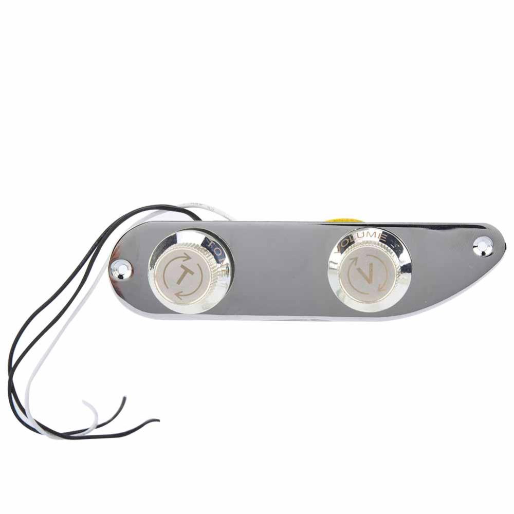 2PCS Silver Prewired Guitar Control Plate Metal Guitar Parts Guitar Accessories  Electric Guitar