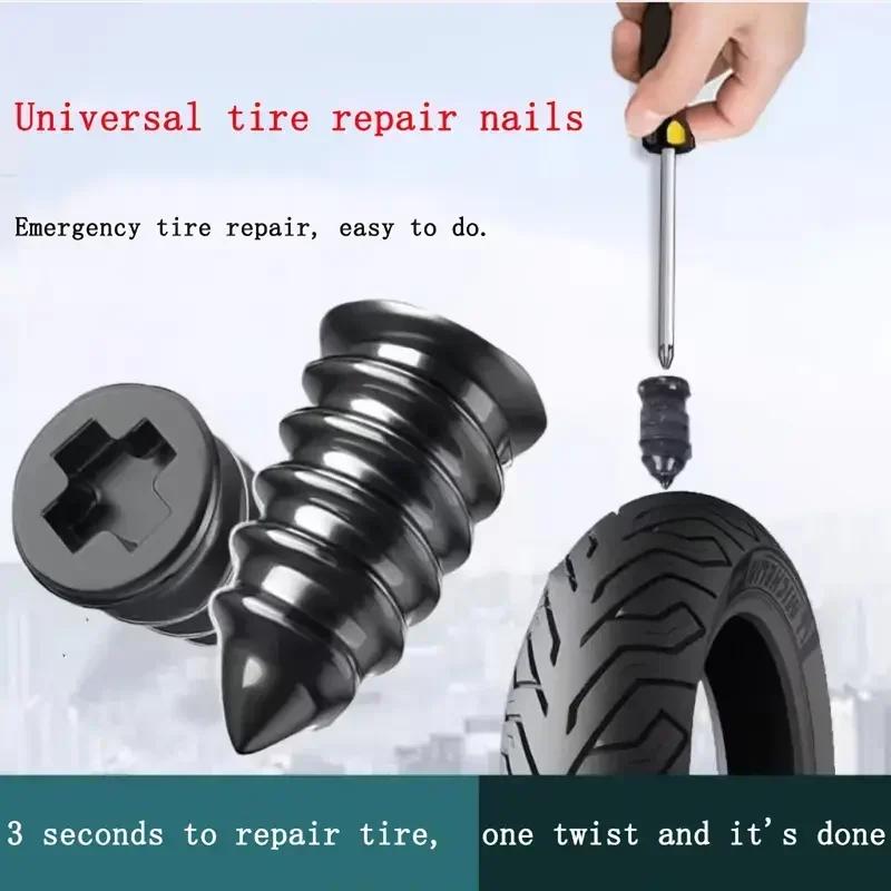 10-30PCS Car Tyre Repair Rubber Nail Universal Car Motorcycle Repair Nails Set Truck Scooter Bike Tire Puncture Repair Tool